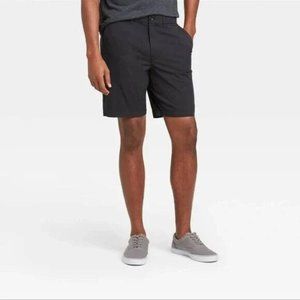 Goodfellow & Co's Men's Tech SHorts Black Adjustable Waist 9' Inseam